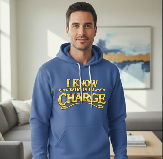 I Know Who’s in Charge Hoodie — Calm Authority